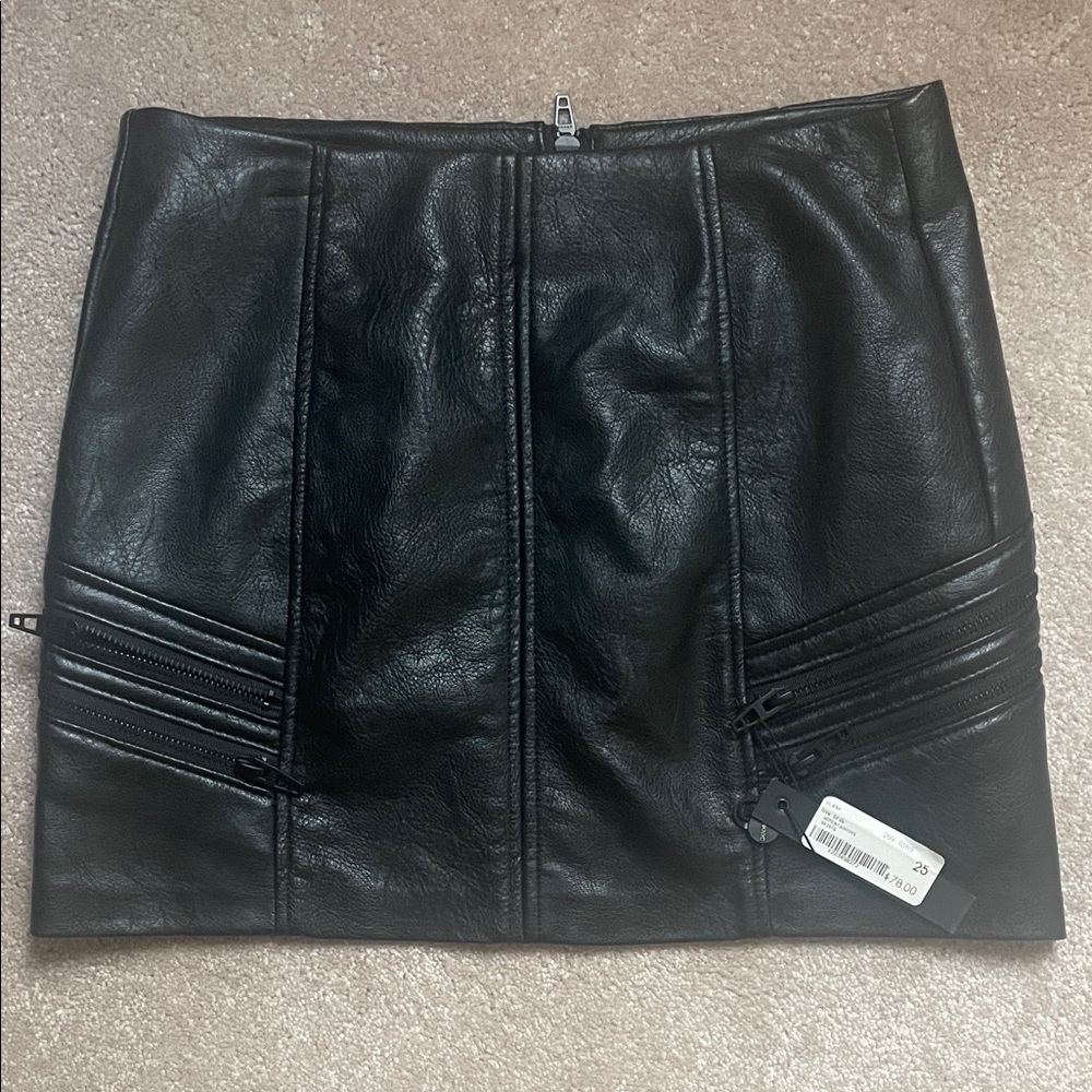 Blank NYC Black Zippered Mini Skirt